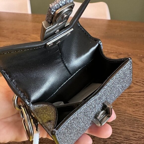 NWT！Marc Jacobs The Nano St. Marc Top Handle Charm -Galactic Glitter - Picture 5 of 11